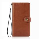 For  Xiaomi Poco X3 NFC Retro Solid Color Leather Buckle Phone Case with Lanyard & Photo Frame & Card Slot & Wallet & Stand Function(Brown) - 2