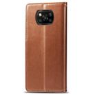 For  Xiaomi Poco X3 NFC Retro Solid Color Leather Buckle Phone Case with Lanyard & Photo Frame & Card Slot & Wallet & Stand Function(Brown) - 3