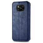 For Xiaomi Poco X3 NFC Cubic Grid Pressed Horizontal Flip Magnetic PU Leather Case with Holder & Card Slots & Wallet(Blue) - 3