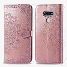 For LG Style3 L-41A Mandala Flower Embossed Horizontal Flip Leather Case with Bracket / Card Slot / Wallet / Lanyard(Rose Gold) - 1