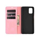 For Samsung Galaxy M51 (Side Fingerprint) Retro-skin Business Magnetic Suction Leather Case with Holder & Card Slots & Wallet(Pink) - 3