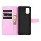 For Samsung Galaxy M51 (Side Fingerprint) Litchi Texture Horizontal Flip Protective Case with Holder & Card Slots & Wallet(Pink) - 3