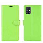 For Samsung Galaxy M51 (Side Fingerprint) Litchi Texture Horizontal Flip Protective Case with Holder & Card Slots & Wallet(Green) - 2
