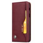 Knead Skin Texture Horizontal Flip Leather Case for Galaxy A8 2018, with Photo Frame & Holder & Card Slots & Wallet(Wine Red) - 1