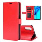 For Huawei Mate 40 lite/Maimang 9 R64 Texture Single Horizontal Flip Protective Case with Holder & Card Slots & Wallet& Photo Frame(Red) - 1