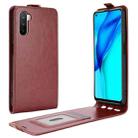 For Huawei Mate 40 lite/Maimang 9 R64 Texture Single Vertical Flip Leather Protective Case with Card Slots & Photo Frame(Brown) - 1