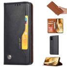 For Samsung Galaxy M51 (Side Fingerprint) Knead Skin Texture Horizontal Flip Leather Case for Samsung M51, with Photo Frame & Holder & Card Slots & Wallet(Black) - 1