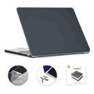 For MacBook Air 13.6 2022/2024 A2681 M2 / A3113 M3 US Version ENKAY 3 in 1 Matte Laptop Case with TPU Keyboard Film / Anti-dust Plugs(Black) - 1