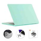 For MacBook Air 13.6 2022/2024 A2681 M2 / A3113 M3 US Version ENKAY 3 in 1 Matte Laptop Case with TPU Keyboard Film / Anti-dust Plugs (Green) - 1