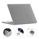 For MacBook Air 13.6 2022/2024 A2681 M2 / A3113 M3 US Version ENKAY 3 in 1 Matte Laptop Case with TPU Keyboard Film / Anti-dust Plugs (Grey) - 1
