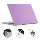 For MacBook Air 13.6 2022/2024 A2681 M2 / A3113 M3 US Version ENKAY 3 in 1 Matte Laptop Case with TPU Keyboard Film / Anti-dust Plugs (Light Purple) - 1