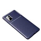 For OnePlus 8T Carbon Fiber Texture Shockproof TPU Case(Blue) - 1