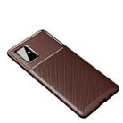 For OnePlus 8T Carbon Fiber Texture Shockproof TPU Case(Brown) - 1