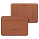 4 in 1 Universal Laptop Holder PU Waterproof Protection Wrist Laptop Bag, Size:11/12inch(Brown) - 1