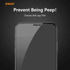 For iPhone 12 Pro Max 5pcs ENKAY Hat-Prince 0.26mm 9H 6D Privacy Anti-spy Full Screen Tempered Glass Film 6.7 - 7