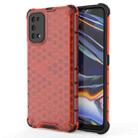 For OPPO Realme 7 Pro  Shockproof Honeycomb PC + TPU Case(Red) - 1