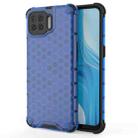 For OPPO F17  Shockproof Honeycomb PC + TPU Case(Blue) - 1