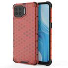 For OPPO F17 Pro  Shockproof Honeycomb PC + TPU Case(Red) - 1