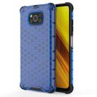 For Xiaomi POCO X3 NFC Shockproof Honeycomb PC + TPU Case(Blue) - 1