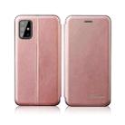 For Samsung Galaxy Note20 Integrated Voltage Retro Texture Magnetic TPU+PU Leather Case with Card Slot & Holder(Rose Gold) - 1