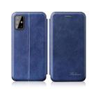 For Samsung Galaxy S20 FE Integrated Voltage Retro Texture Magnetic TPU+PU Leather Case with Card Slot & Holder(Blue) - 1