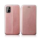 For Samsung Galaxy M51 Integrated Voltage Retro Texture Magnetic TPU+PU Leather Case with Card Slot & Holder(Rose Gold) - 1