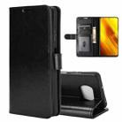 For Xiaomi Poco X3  R64 Texture Single Horizontal Flip Protective Case with Holder & Card Slots & Wallet& Photo Frame(Black) - 1