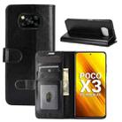 For Xiaomi Poco X3  R64 Texture Single Horizontal Flip Protective Case with Holder & Card Slots & Wallet& Photo Frame(Black) - 8
