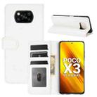 For Xiaomi Poco X3  R64 Texture Single Horizontal Flip Protective Case with Holder & Card Slots & Wallet& Photo Frame(White) - 8