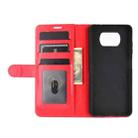 For Xiaomi Poco X3  R64 Texture Single Horizontal Flip Protective Case with Holder & Card Slots & Wallet& Photo Frame(Red) - 4