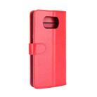 For Xiaomi Poco X3  R64 Texture Single Horizontal Flip Protective Case with Holder & Card Slots & Wallet& Photo Frame(Red) - 7