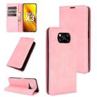 For Xiaomi Poco X3/X3 NFC Retro-skin Business Magnetic Suction Leather Case with Holder & Card Slots & Wallet(Pink) - 1