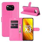 For Xiaomi Poco X3/X3 NFC Litchi Texture Horizontal Flip Protective Case with Holder & Card Slots & Wallet(Rose red) - 1