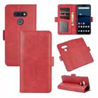 For LG style3 L-41A Dual-side Magnetic Buckle Horizontal Flip Leather Case with Holder & Card Slots & Wallet(Red) - 1