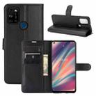 For WIKO View 5 Litchi Texture Horizontal Flip Protective Case with Holder & Card Slots & Wallet(Black) - 1
