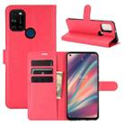 For WIKO View 5 Litchi Texture Horizontal Flip Protective Case with Holder & Card Slots & Wallet(Red) - 1