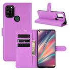 For WIKO View 5 Litchi Texture Horizontal Flip Protective Case with Holder & Card Slots & Wallet(Purple) - 1