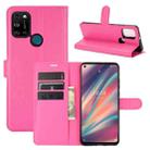 For WIKO View 5 Litchi Texture Horizontal Flip Protective Case with Holder & Card Slots & Wallet(Rose red) - 1