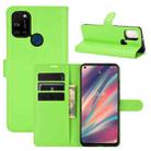 For WIKO View 5 Litchi Texture Horizontal Flip Protective Case with Holder & Card Slots & Wallet(Green) - 1