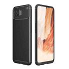 For OPPO F17 Carbon Fiber Texture Shockproof TPU Case(Black) - 1