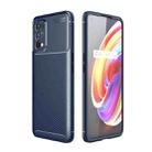 For OPPO Realme 7 Pro Carbon Fiber Texture Shockproof TPU Case(Blue) - 1