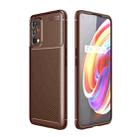 For OPPO Realme 7 Pro Carbon Fiber Texture Shockproof TPU Case(Brown) - 1