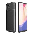 For Oppo Reno4 SE Carbon Fiber Texture Shockproof TPU Case(Black) - 1