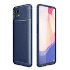 For Oppo Reno4 SE Carbon Fiber Texture Shockproof TPU Case(Blue) - 1