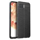 For OPPO F17 Litchi Texture TPU Shockproof Case(Black) - 1