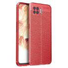 For OPPO F17 Litchi Texture TPU Shockproof Case(Red) - 1