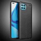 For OPPO F17 Pro Litchi Texture TPU Shockproof Case(Black) - 1