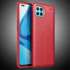 For OPPO F17 Pro Litchi Texture TPU Shockproof Case(Red) - 1