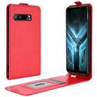 For Asus ROG Phone 3 Strix ZS661KS  R64 Texture Single Vertical Flip Leather Protective Case with Card Slots & Photo Frame(Red) - 1