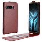 For Asus ROG Phone 3 Strix ZS661KS  R64 Texture Single Vertical Flip Leather Protective Case with Card Slots & Photo Frame(Brown) - 1